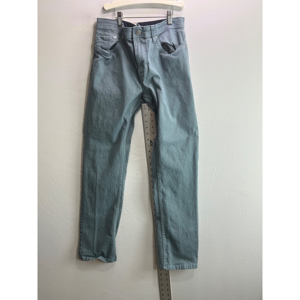 Charles St Mens Straight Leg Jeans Sage Green Dusty Teal 32x32 Regular Fit